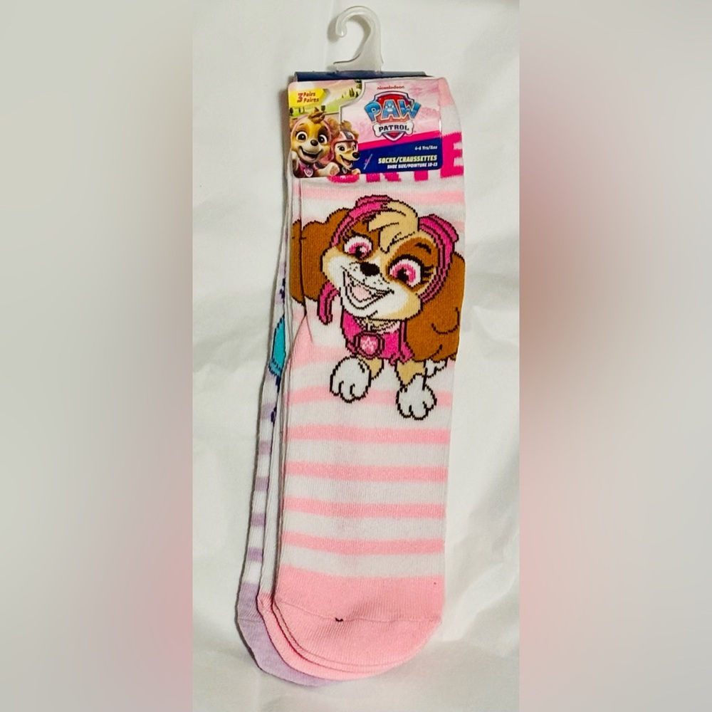 Paw Patrol 3-Pack of Crew Socks - Shoe Size 10-12 (Age 4-6)
